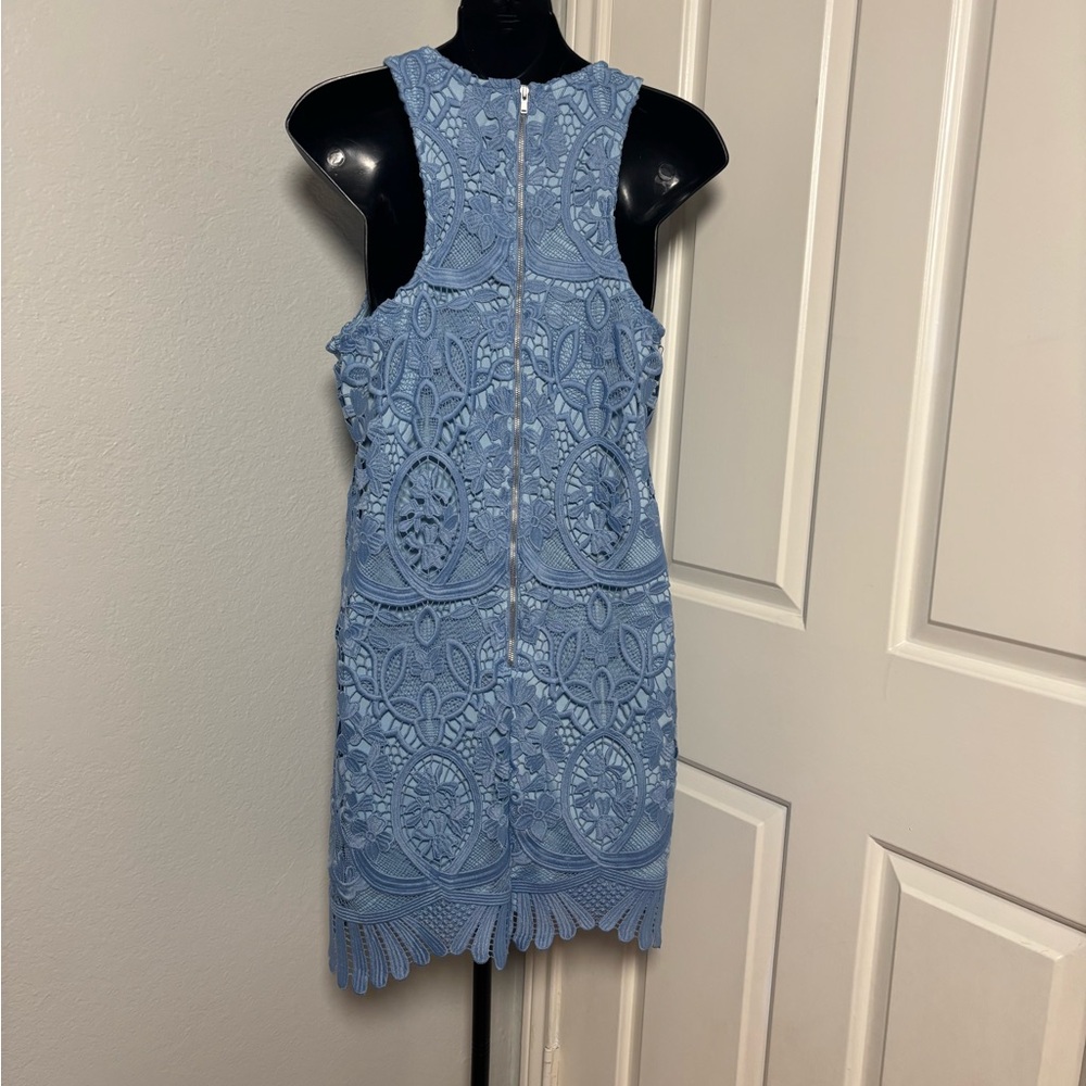 Lovers + Friends Light Blue Lace Mini Dress - Picture 3 of 13